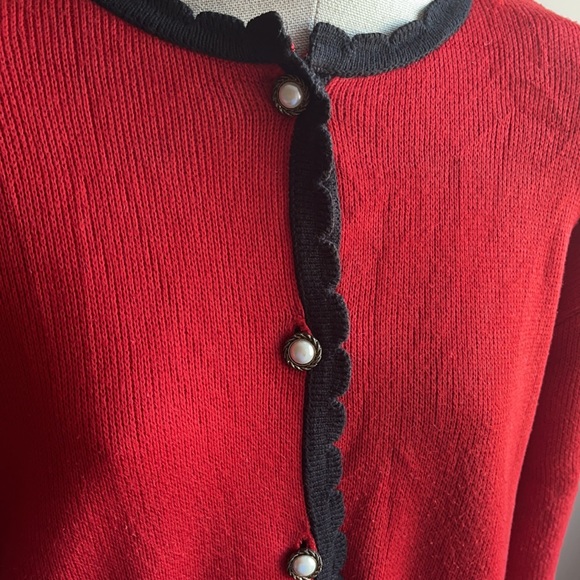 Espion Red long sleeve cardigan Medium - Picture 7 of 13